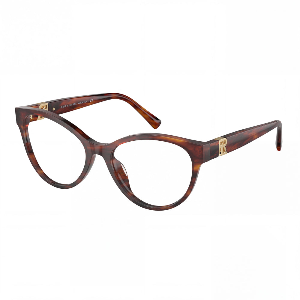 Ralph Lauren Rl 6238u Men's Acetate Eyeglasses with Clear Lenses, Striped Havana, 54mm