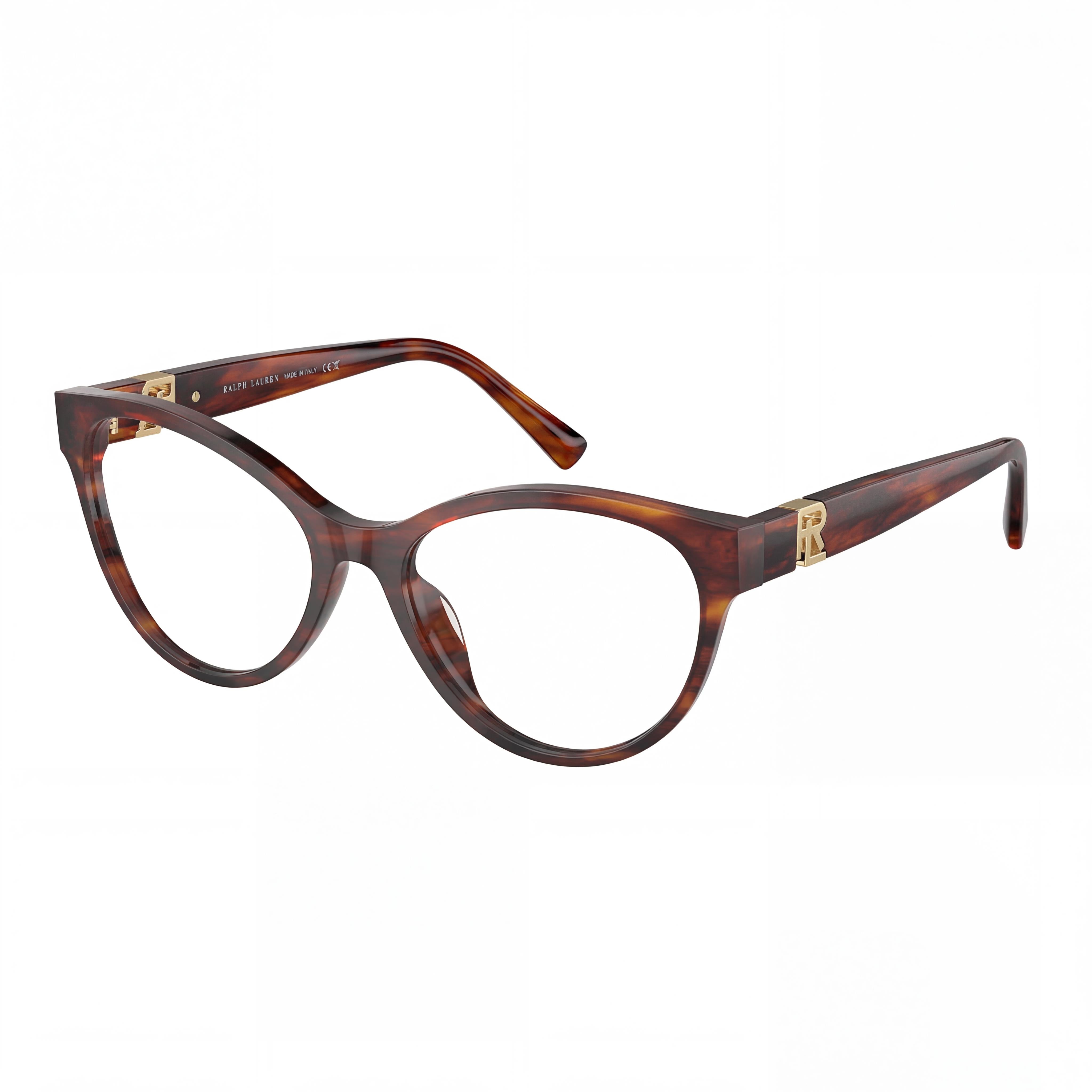 Ralph Lauren Rl 6238u Men's Acetate Eyeglasses with Clear Lenses, Striped Havana, 54mm, Photo 1