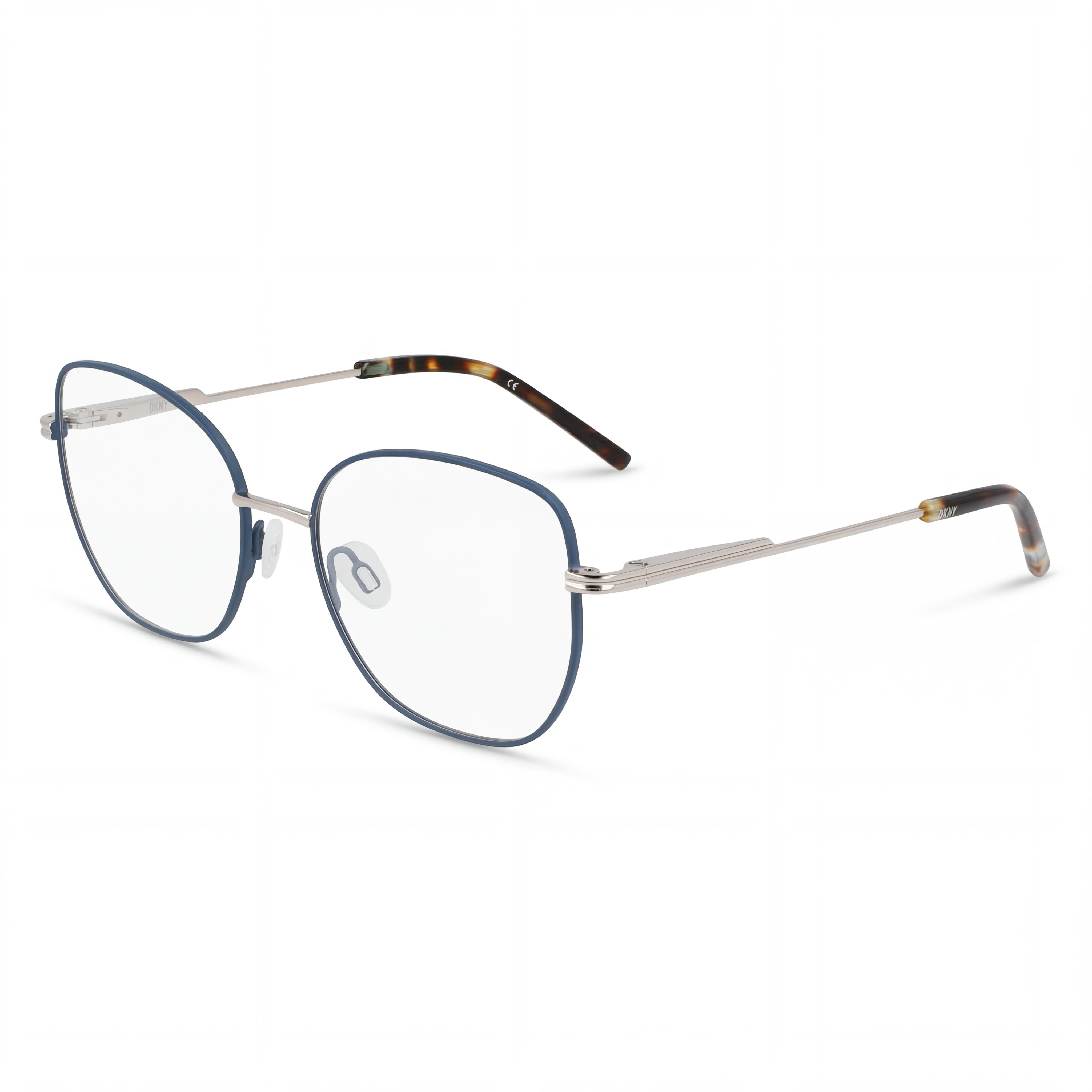 Gafas de sol DKNY DK1034 para mujer, estilo casual, con montura metálica y lentes de policarbonato no polarizadas, color verde azulado/plateado, 51 mm, Photo 1