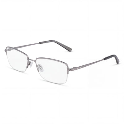 Gafas Flexon Classic, con montura metálica en color gris plomo satinado, diseño unisex, 54 mm de ancho de lente