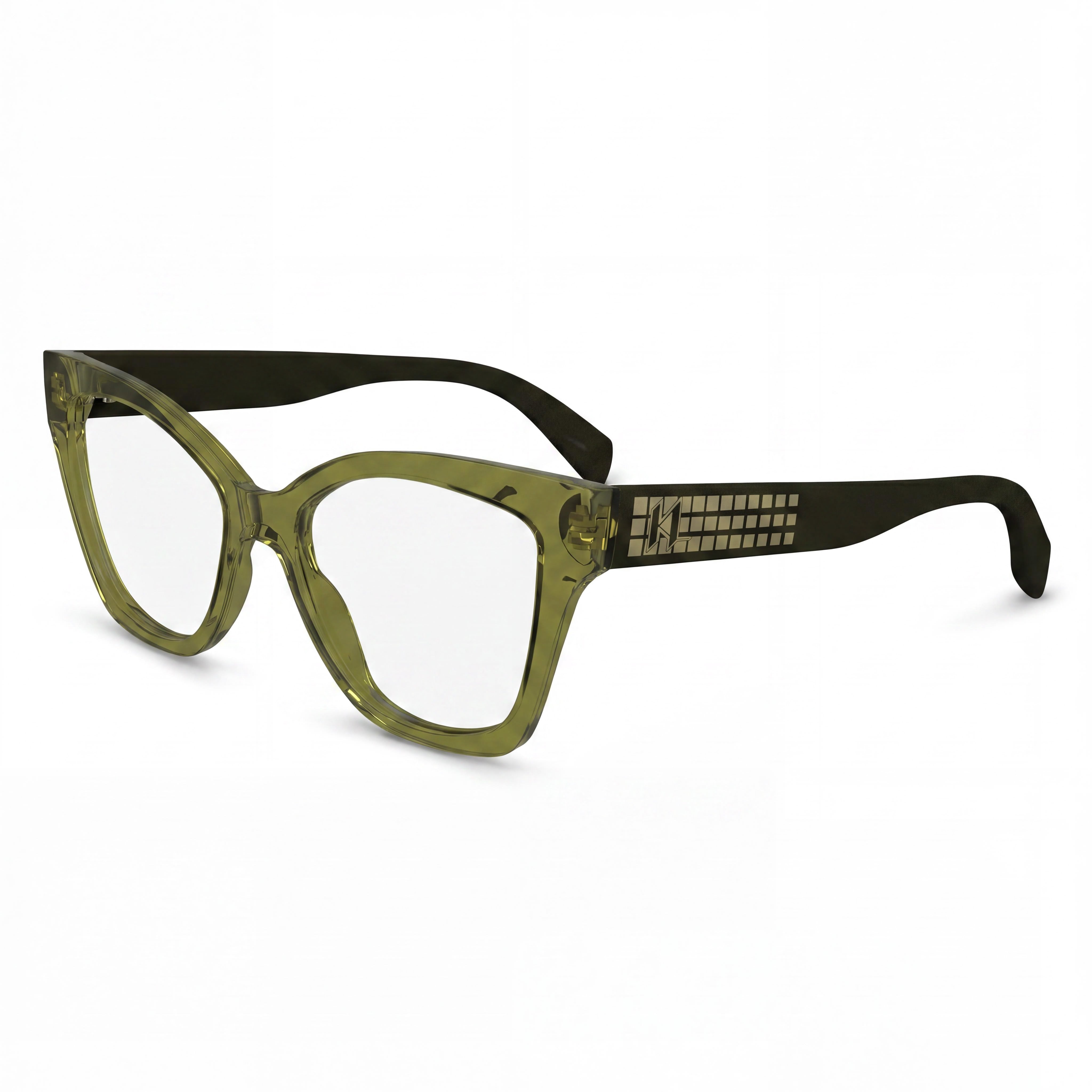 KARL LAGERFELD Kl6150 Unisex Injected Multicolour Frame Non-Polarized Khaki Lens Sunglasses 53mm, Photo 1