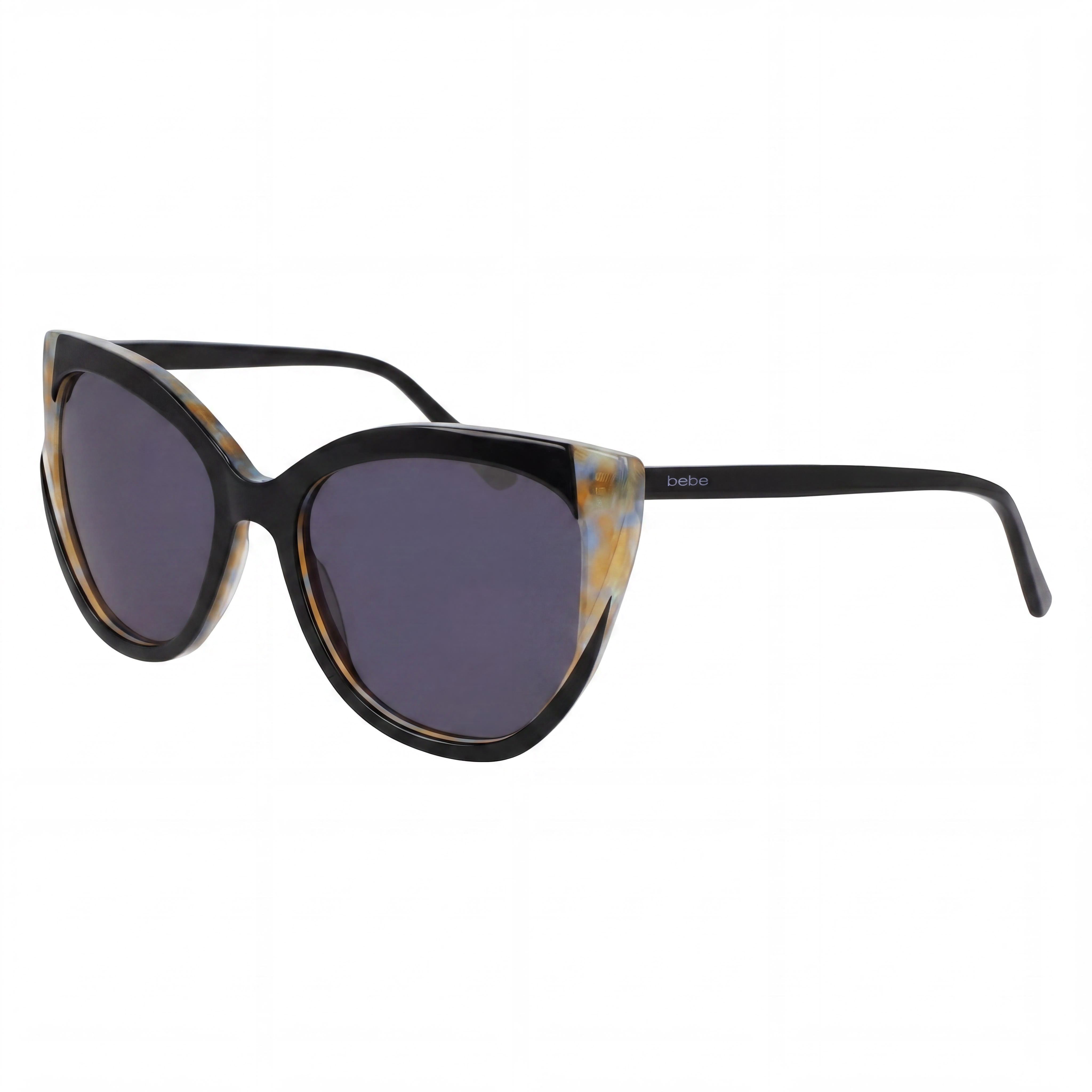 bebe Bb7253 Women's Jet Black Plastic Frame Eyewear with 100% UV Protection, Frame Size 56-18-140mm, Photo 1