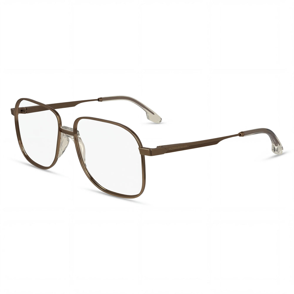 Victoria Beckham Modern VB2134 Unisex Amber Gold Metal Frame Sunglasses with Amber Gold Lenses 56mm