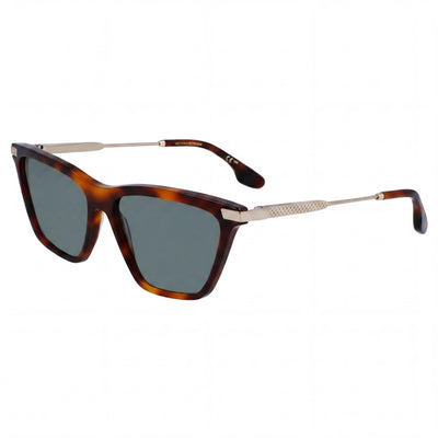 Victoria Beckham Modern Women's Acetate Tortoise Frame, Polycarbonate Tortoise Lenses Sunglasses 57mm