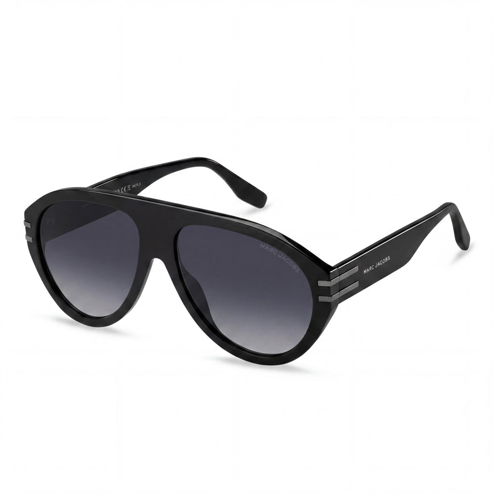 Marc Jacobs Casual Men's Acetate Sunglasses with Black Dark Ruthenium Frame and Dark Grey Shaded Lenses 58mm