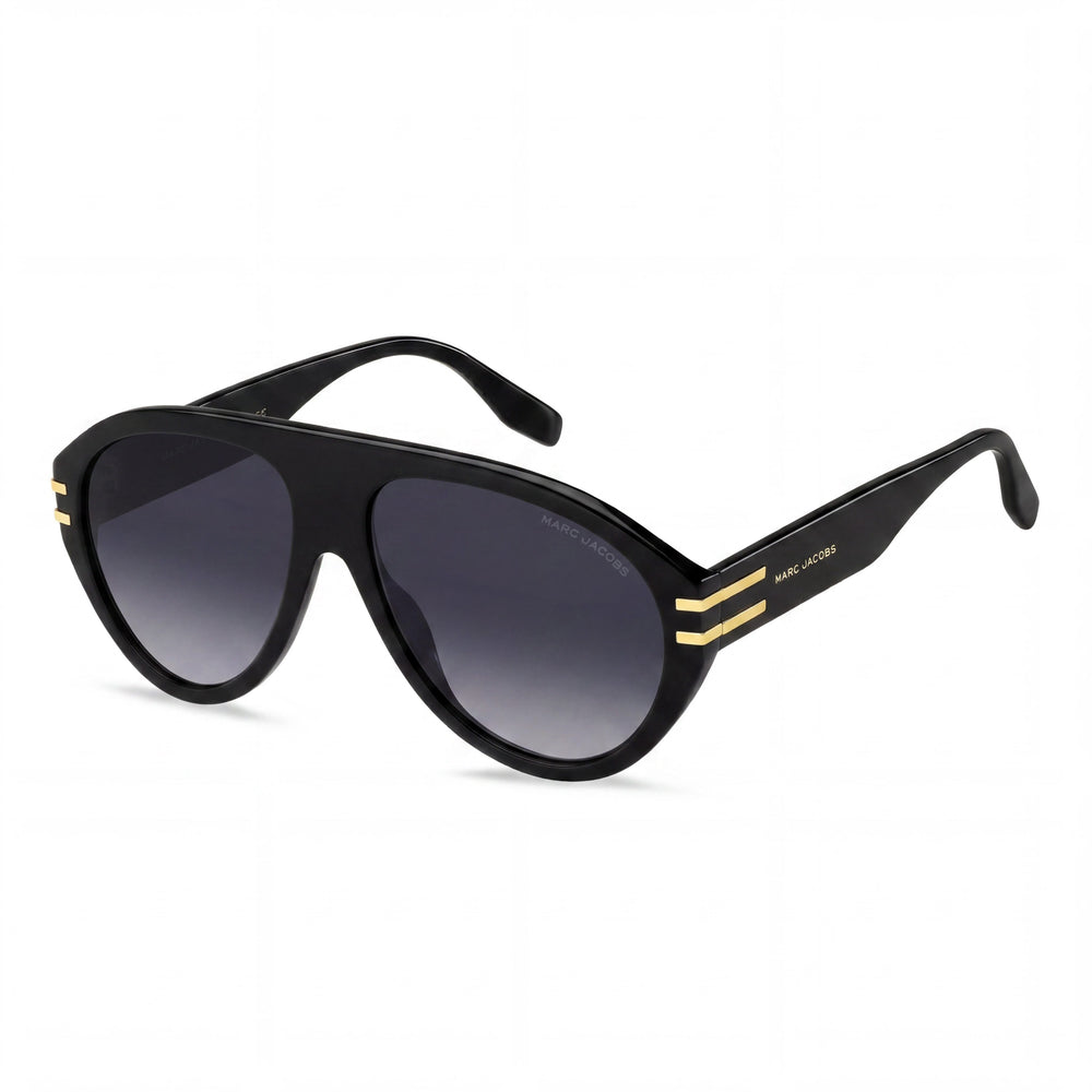 Marc Jacobs MARC 747/S Casual Unisex Acetate Frame Polycarbonate Lens Black Dark Grey Shaded Sunglasses 58mm