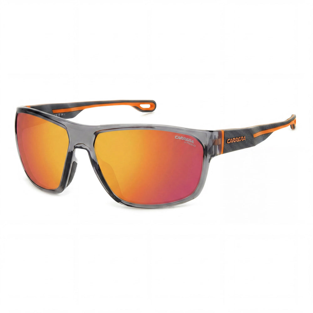 Carrera Casual Men's Grey Orange Eco Polyamide Frame Non-Polarized UV 400 Sunglasses 63mm