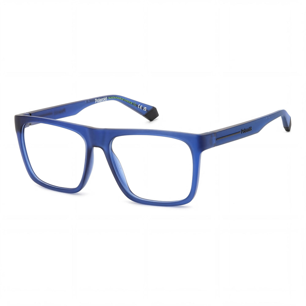 Polaroid Casual Men's Matte Blue Eco Polyamide Frame Non-Polarized Plastic Lens Sunglasses 56-16-140mm