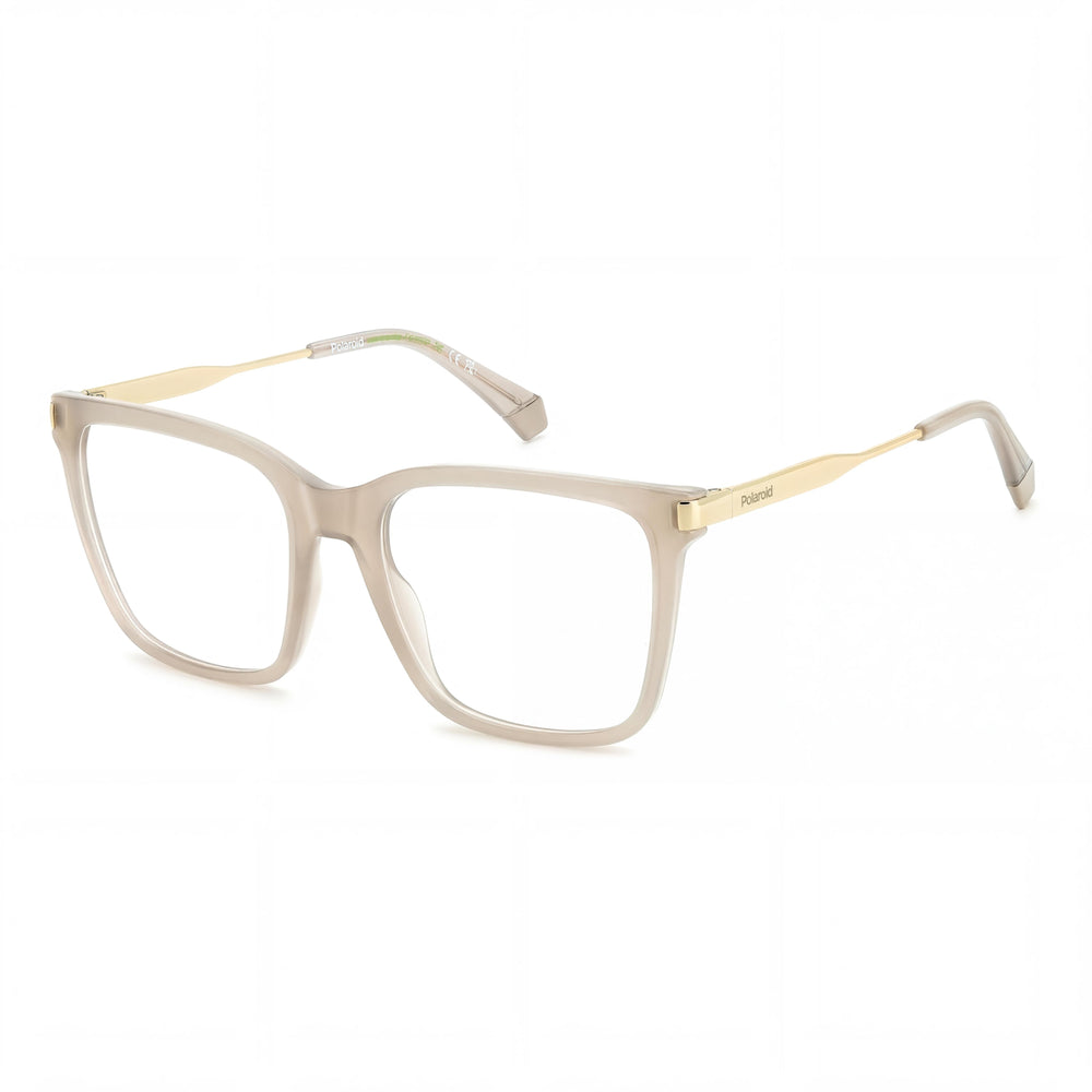 Gafas Polaroid PLD D528 de poliamida no ecológica para mujer con lente de demostración, beis, lente de 53 mm