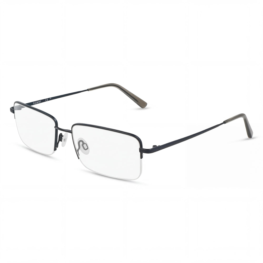 Flexon H6073 Men's Optical Glasses with Satin Navy Frame and Multicoloured Composite Lenses, Size 2-18-150