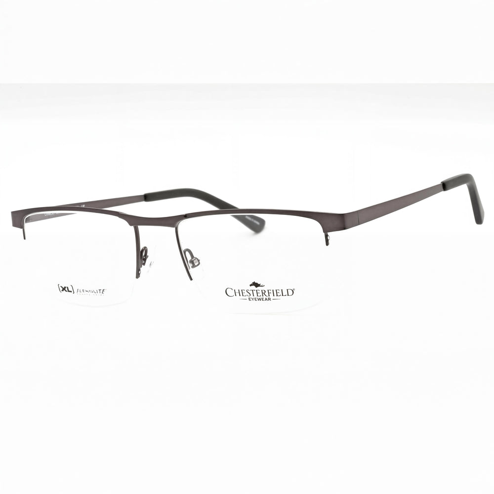 Gafas Chesterfield Ch 113xl para hombre, armazón de metal gris, lentes transparentes 55-19-150