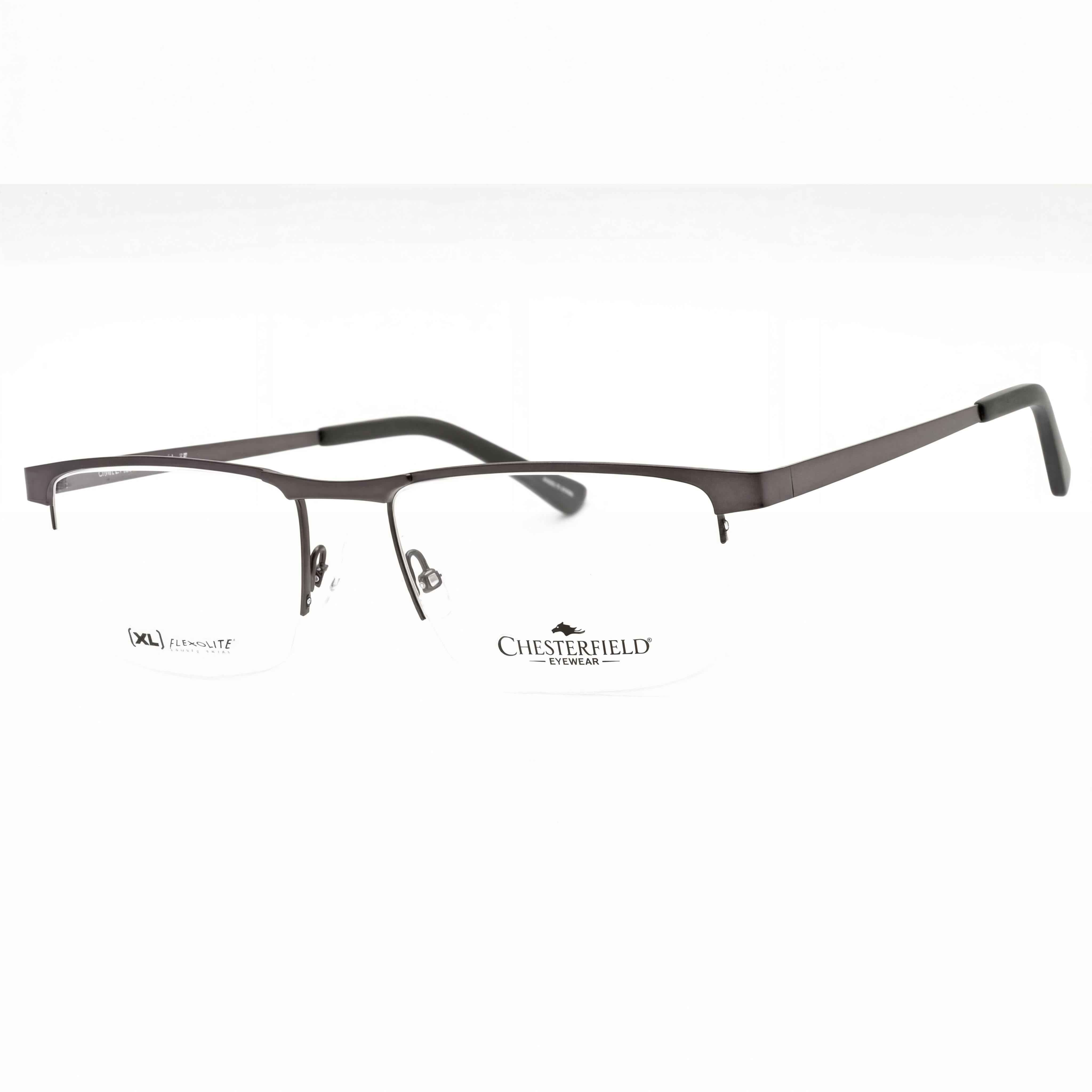 Chesterfield Ch 113xl Men's Grey Metal Frame Eyeglasses, Clear Lenses 55-19-150, Photo 1