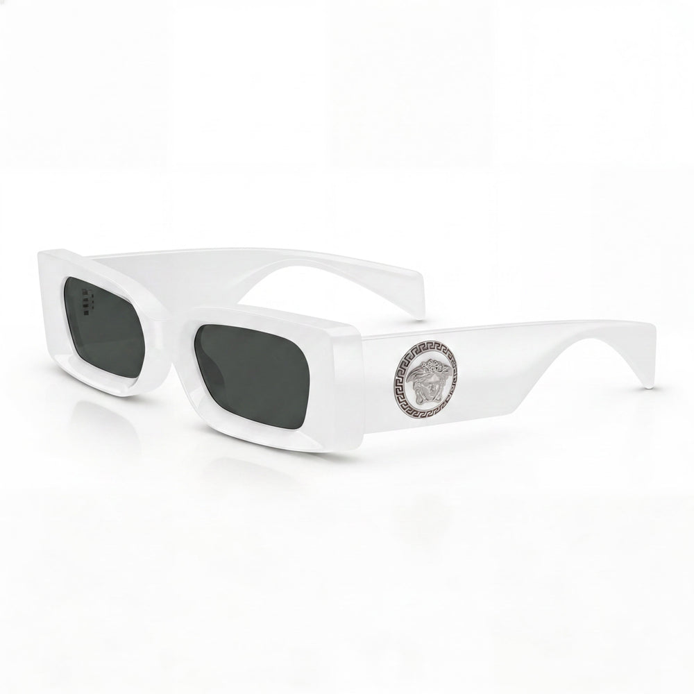 Versace Ve 4474u Unisex Titanium Non-Polarized Sunglasses Grey, White & Dark Grey 52-20-140