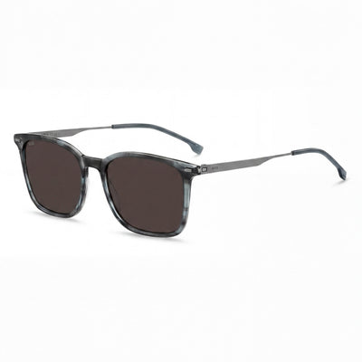 HUGO BOSS BLACK Modern (BOSS 1694/S) Men's Stainless Steel Striped Grey Ruthenium Frame Eyeglasses 54-19mm