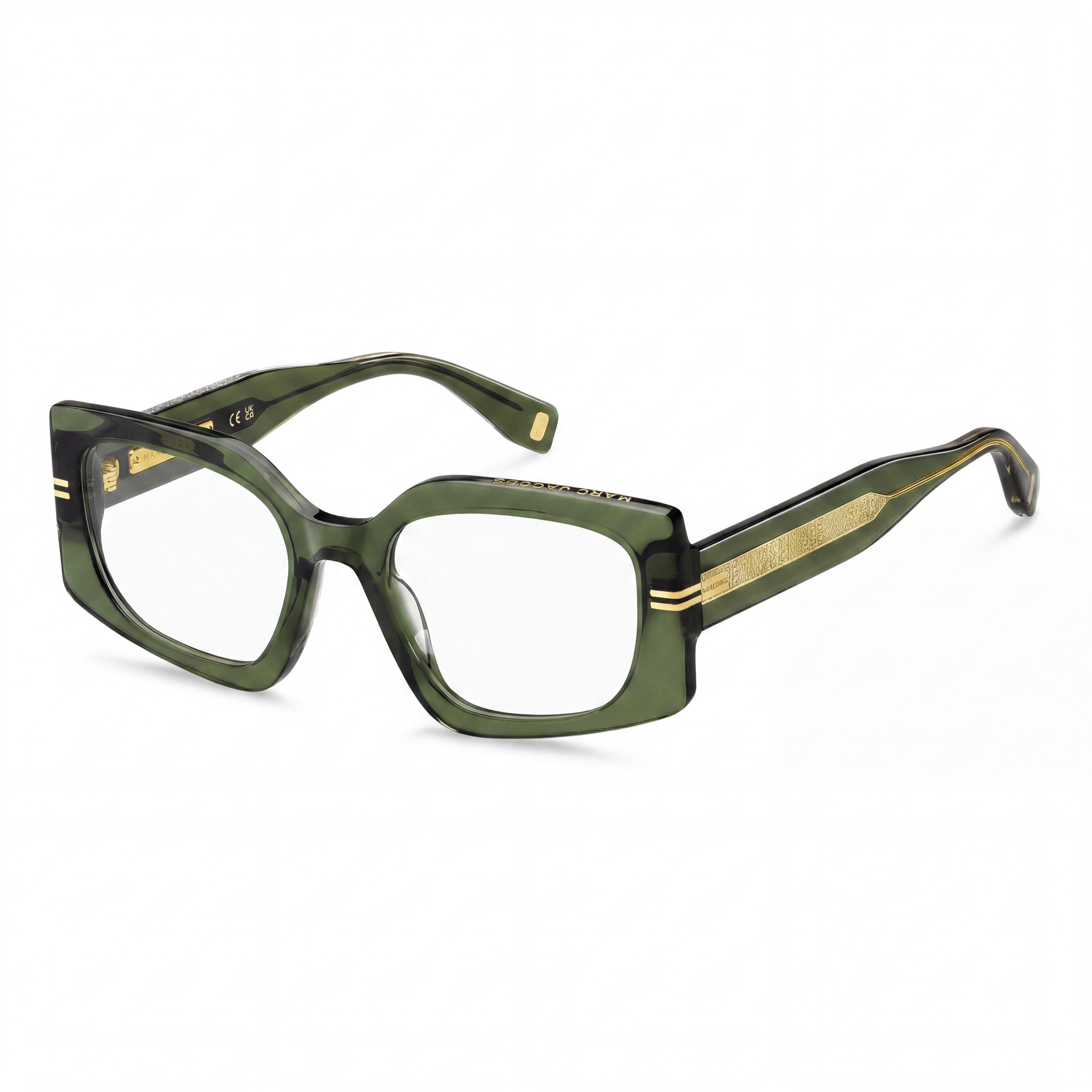 Marc Jacobs Classic Women's Eyeglasses with Green Plastic Frame and Multicolor Non-Polarized Polycarbonate Lenses, 53mm, Photo 1