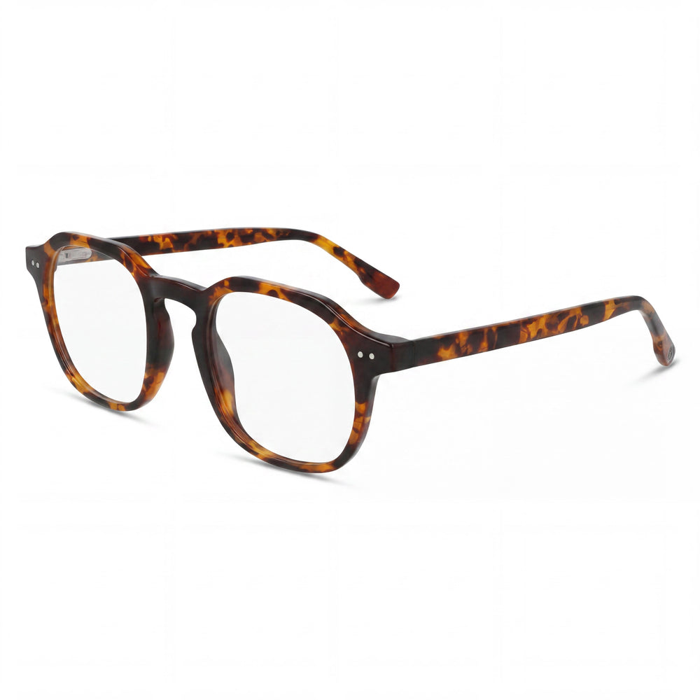Gafas MCALLISTER Mc4535 para hombre, montura metálica de carey, lentes de policarbonato transparentes 48-21-140