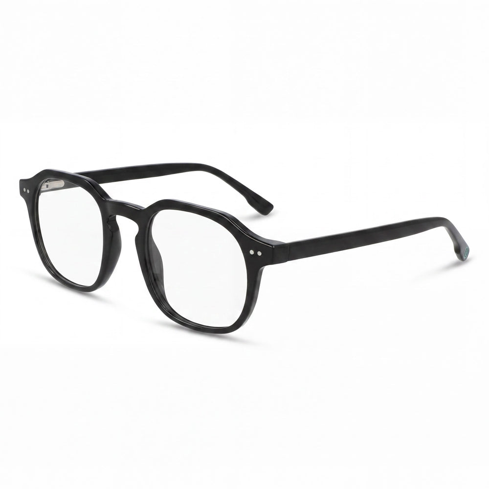 Gafas para hombre MCALLISTER Mc4535 con montura de metal negro y lentes transparentes, ancho de lente de 48 mm