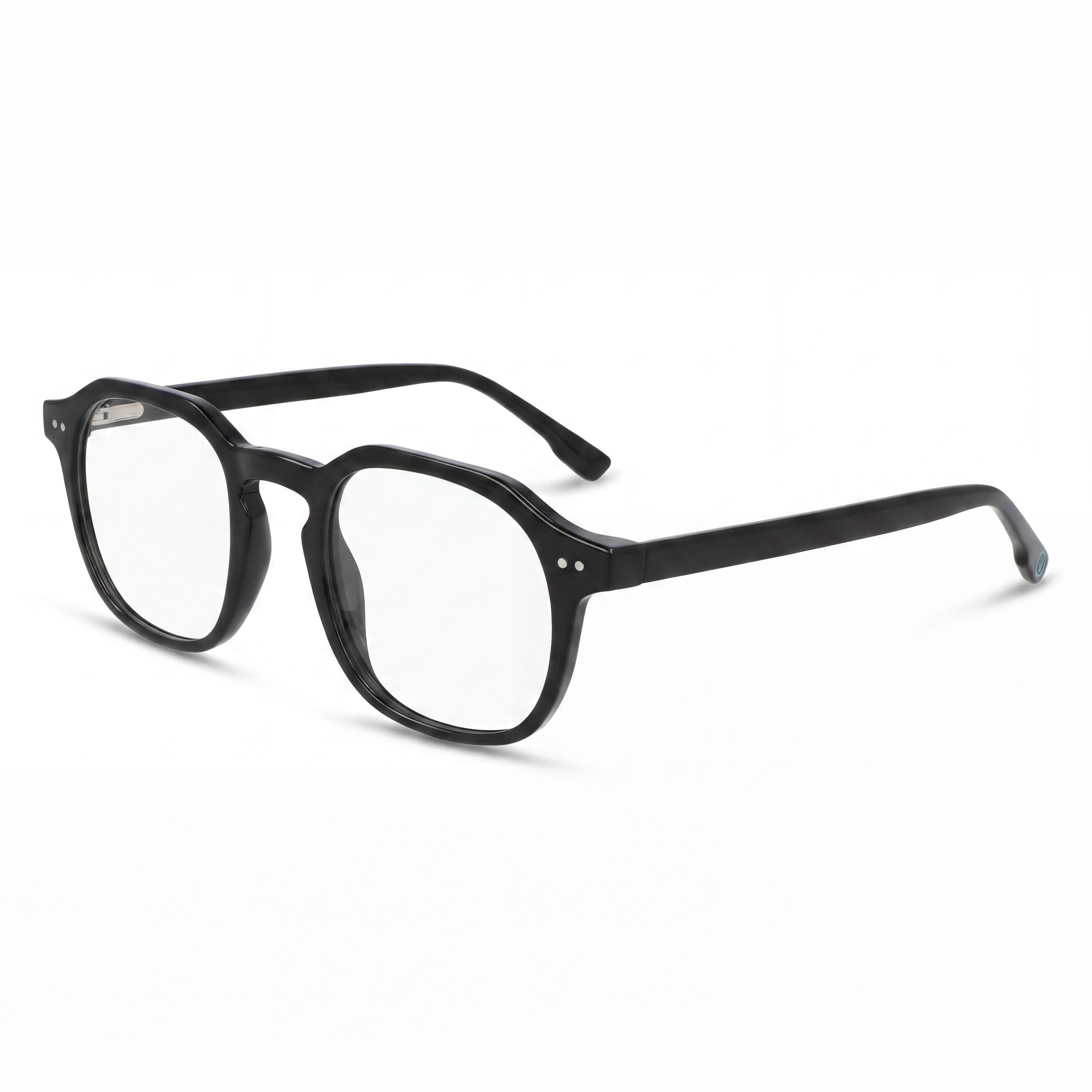 MCALLISTER Mc4535 Men's Black Metal Frame Eyewear with Clear Lenses 48mm Lens Width, Photo 1