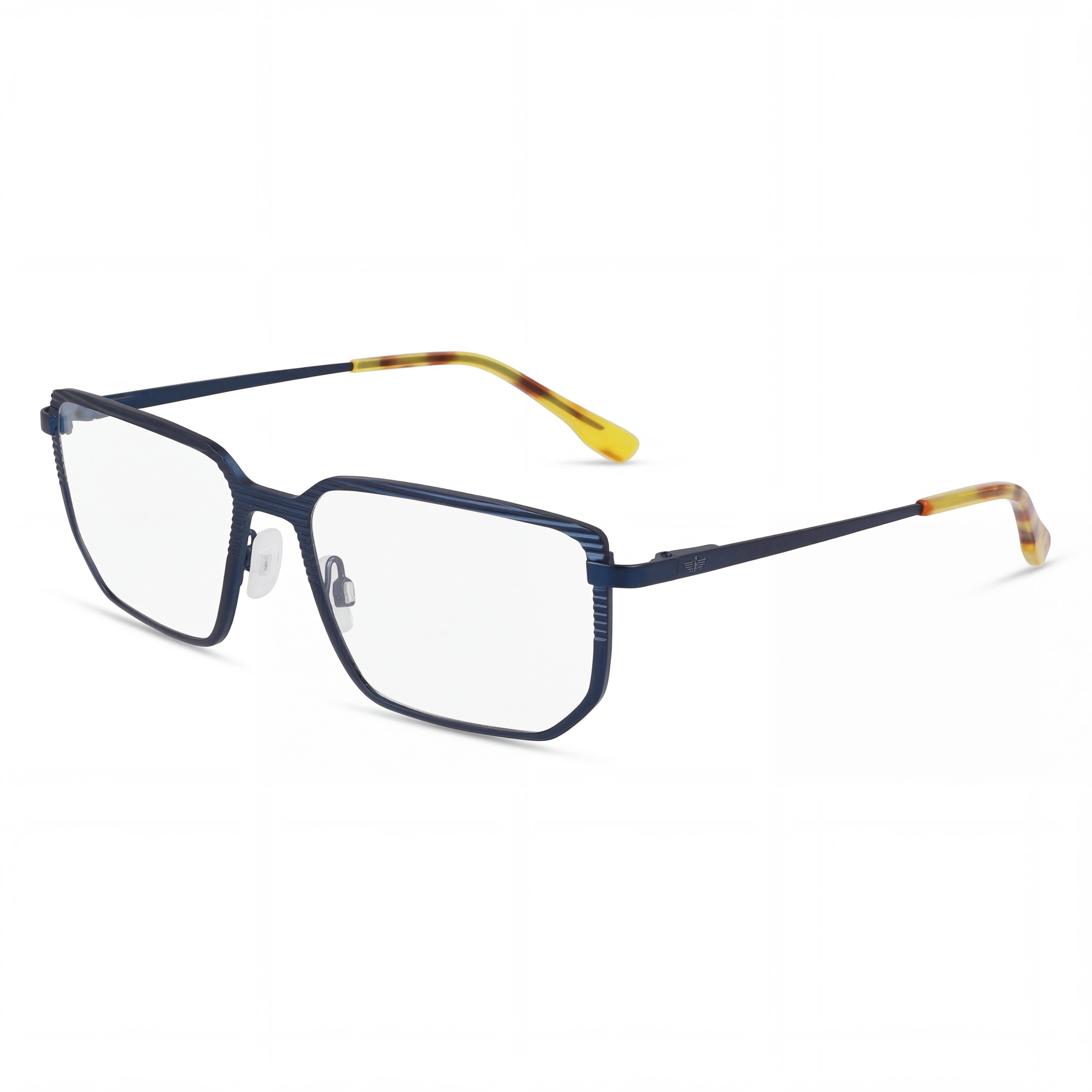 MCALLISTER Mc4531 Men's Navy Metal Frame Clear Polycarbonate Lens Eyewear 55mm Lens Width, Photo 1