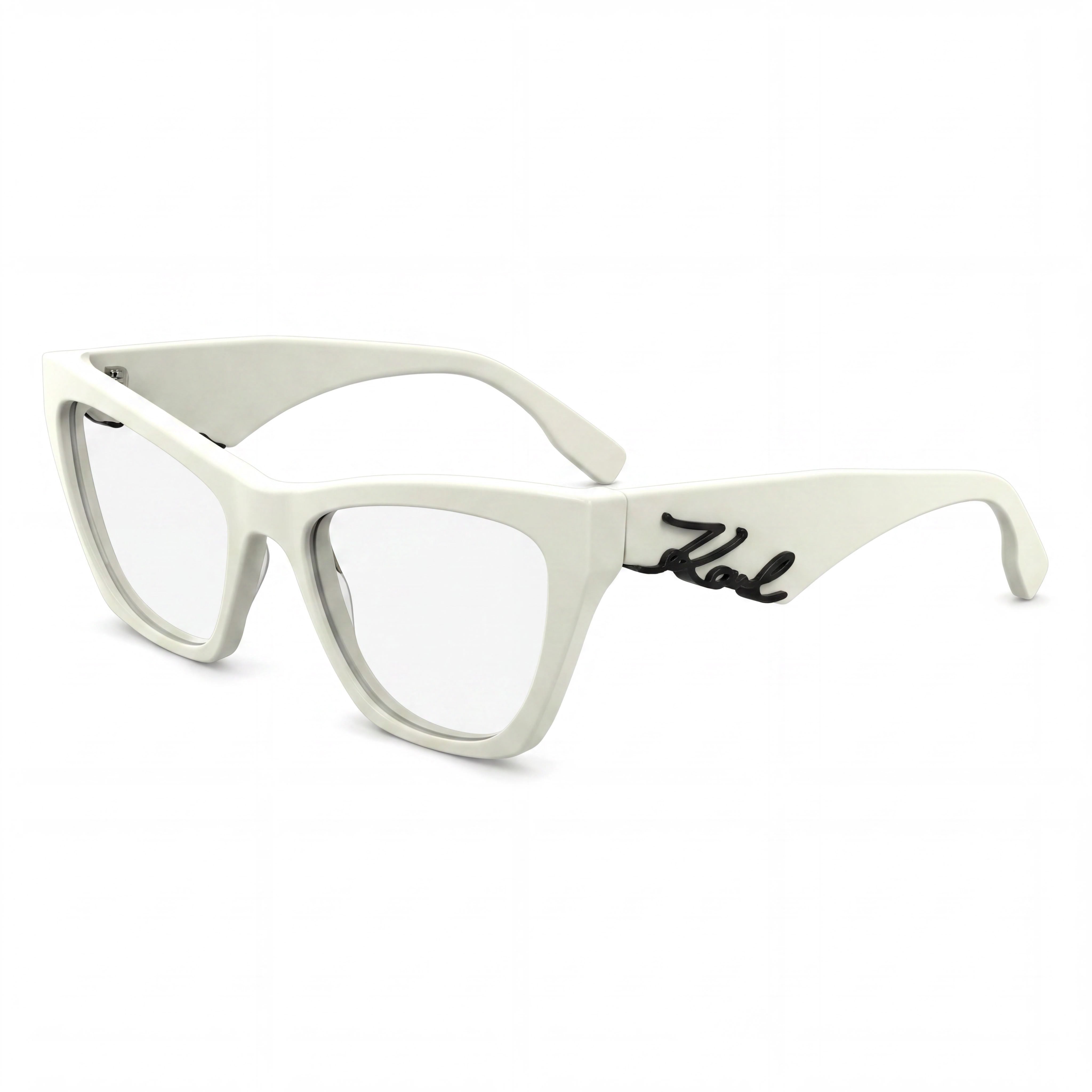 KARL LAGERFELD Kl6171 Montura de Gafas de Acetato para Mujer en Blanco con 54mm de Ancho de Lente, 19mm de Puente y 140mm de Patillas, Photo 1