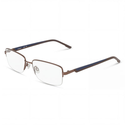 Flexon H6084 Unisex Matte Coffee Acetate Frame Eyeglasses 57mm