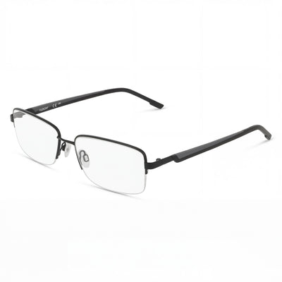 Gafas ópticas Flexon H6084 para mujer con montura metálica negra mate, lentes de 57 mm y puente de 17 mm