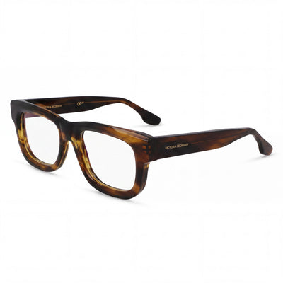 Victoria Beckham Vb2671 Montura Óptica de Mujer Rayada Color Caqui con Lentes de Demostración Transparentes Listas para Graduar 51-19-145