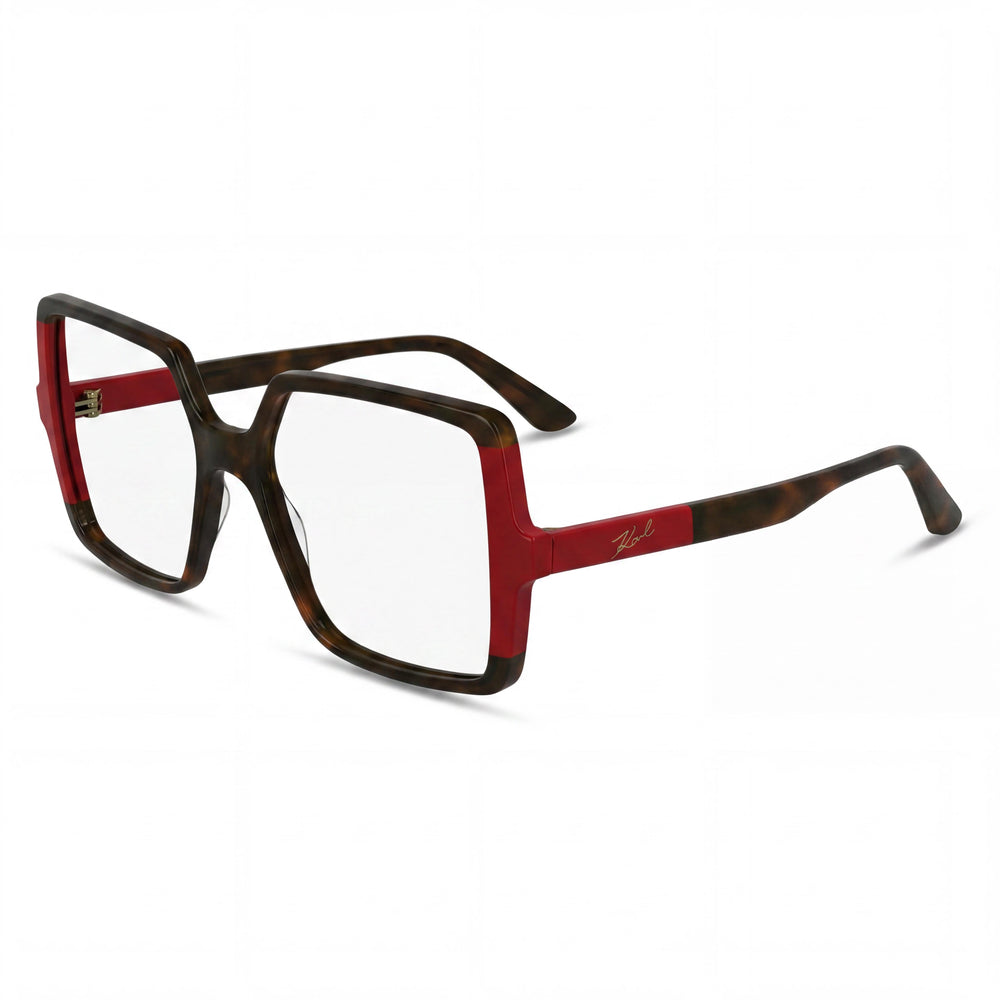 Montura oftálmica de acetato KARL LAGERFELD Kl6169 para mujer Tortuga Oscura Roja con lentes de policarbonato 54mm