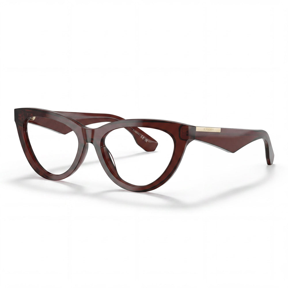 BURBERRY Classic Collection Men's Brown Acetate Frame Clear Polycarbonate Lenses 53mm