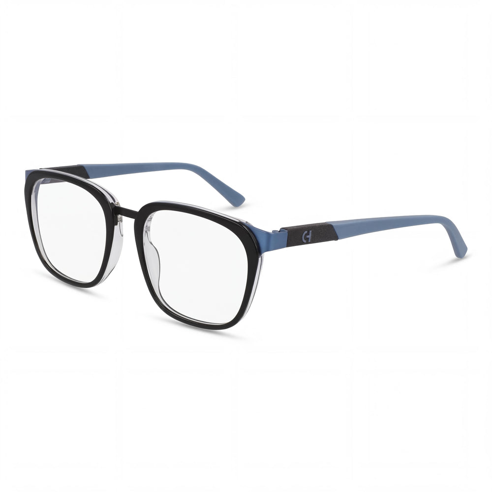 Cole Haan Black Unisex Eyeglasses with clear demo lenses, prescription ready, and replaceable with custom prescription lenses.