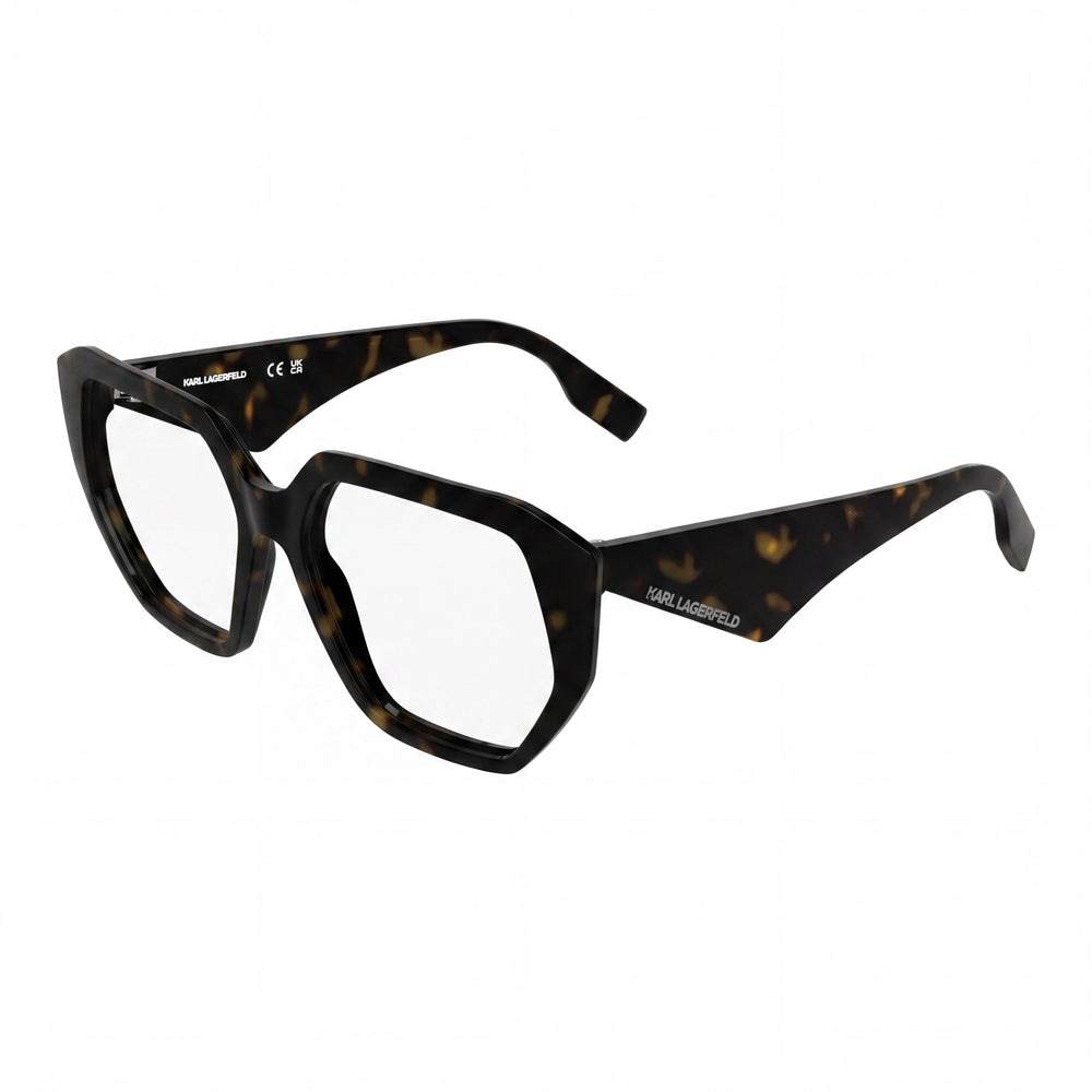 KARL LAGERFELD Kl6213 Women's Acetate Frame Eyeglasses in Tortoise with Transparent Lenses 54mm