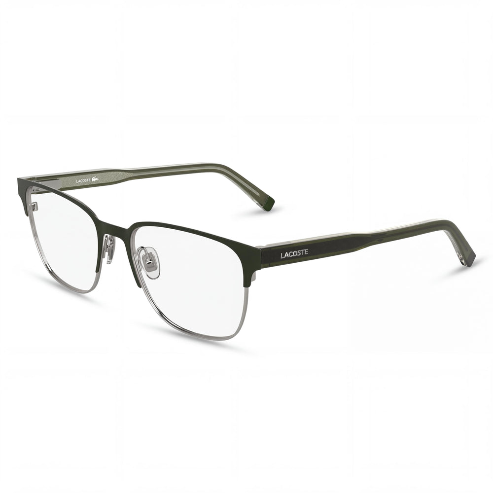 Lacoste Casual Men’s Matte Khaki Eyeglasses with Transparent Plastic Lenses 53-18-145