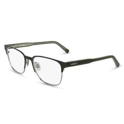 Lacoste Casual Men’s Matte Khaki Eyeglasses with Transparent Plastic Lenses 53-18-145