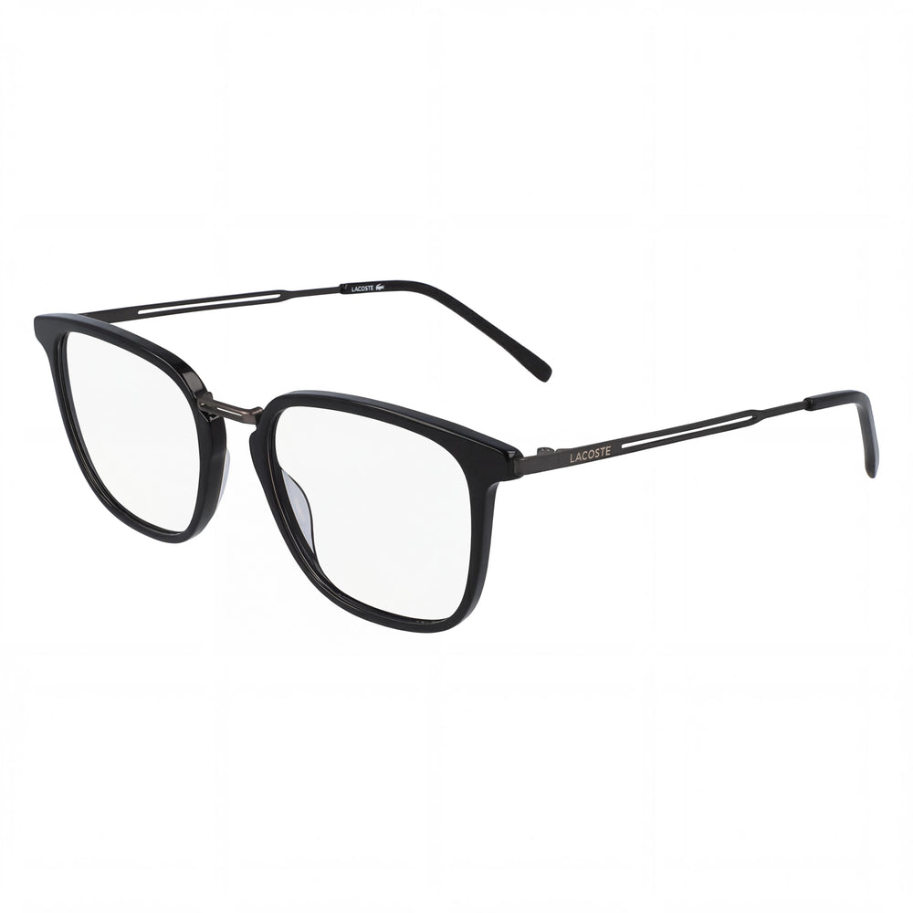 Lacoste Men's Casual Ophthalmic Glasses Black Frame Transparent Plastic Lenses Size 52-19-145