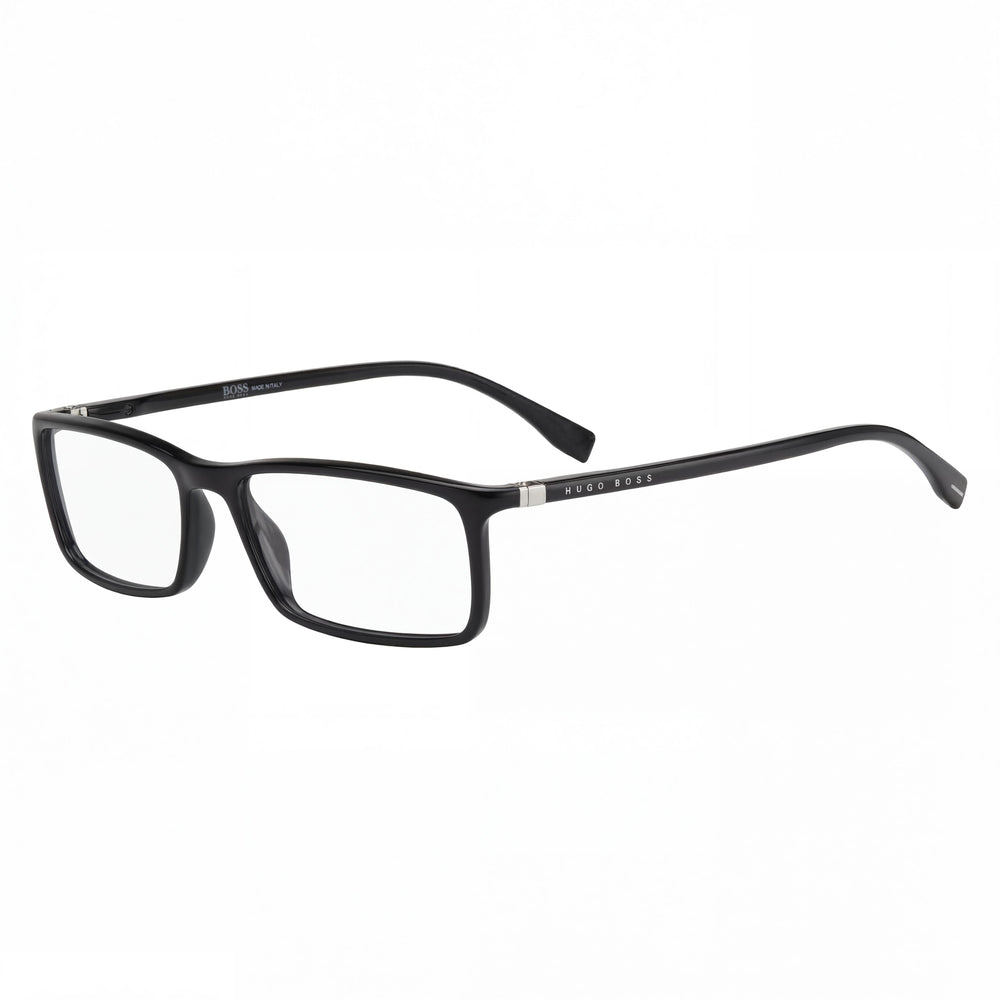 Gafas graduadas Hugo Boss 0680/IT para hombre, de plástico, rectangulares, negras, con montura completa, talla 55-16-145
