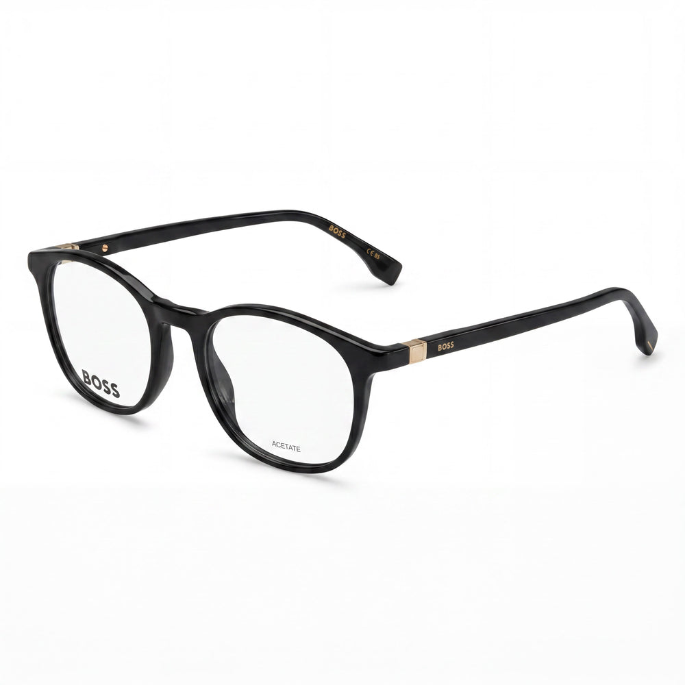 Gafas de sol unisex Hugo Boss 1437 con montura de plástico negro y lentes negras sin polarizar de 53 mm