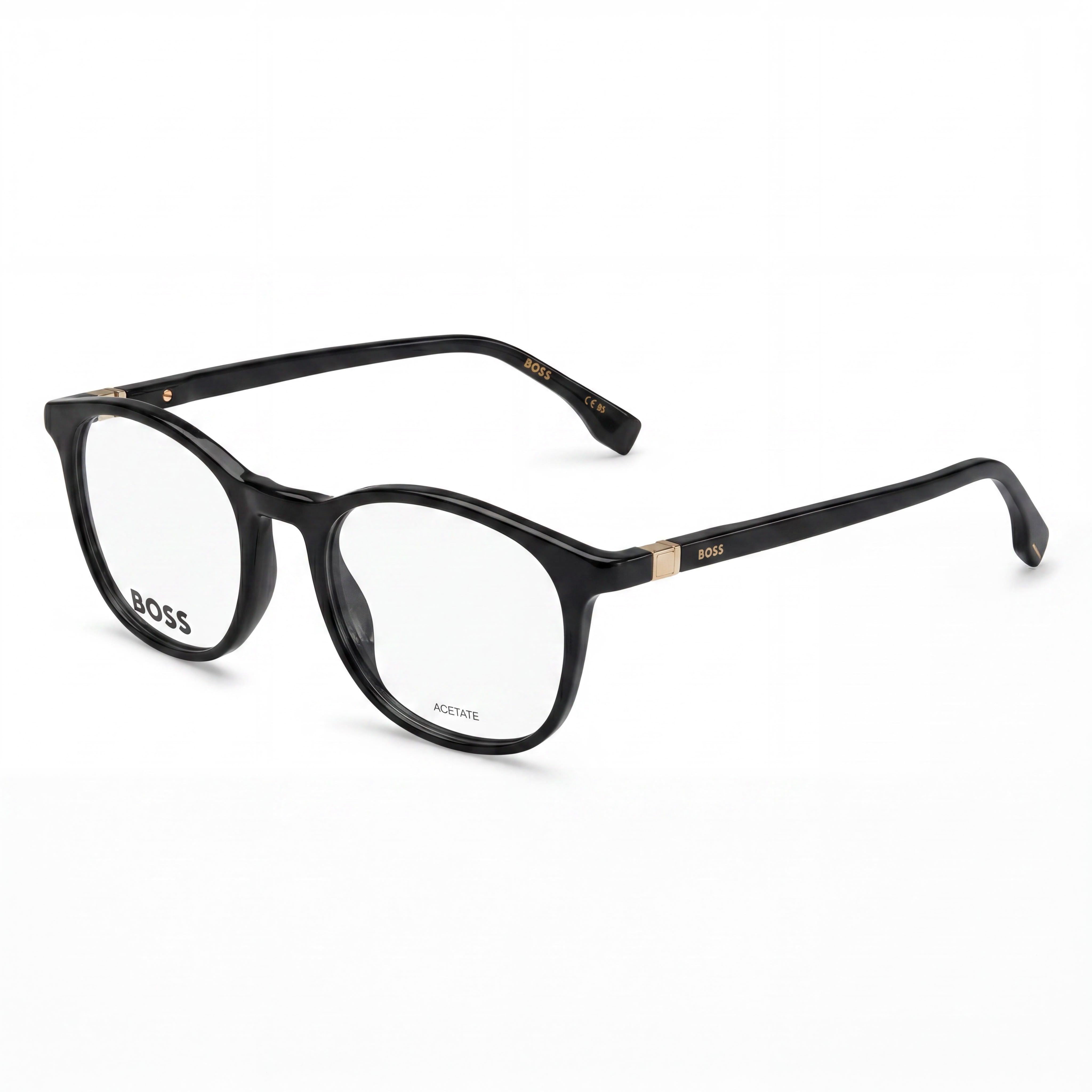 Gafas de sol unisex Hugo Boss 1437 con montura de plástico negro y lentes negras sin polarizar de 53 mm, Photo 1