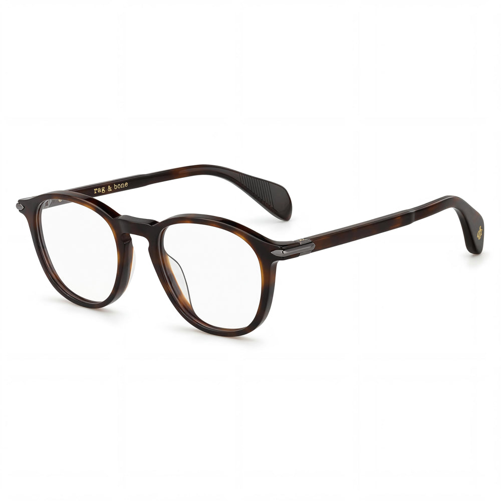 Gafas unisex rag & bone Rnb 7020 con montura y lentes de acetato habana, ancho de lente de 48 mm