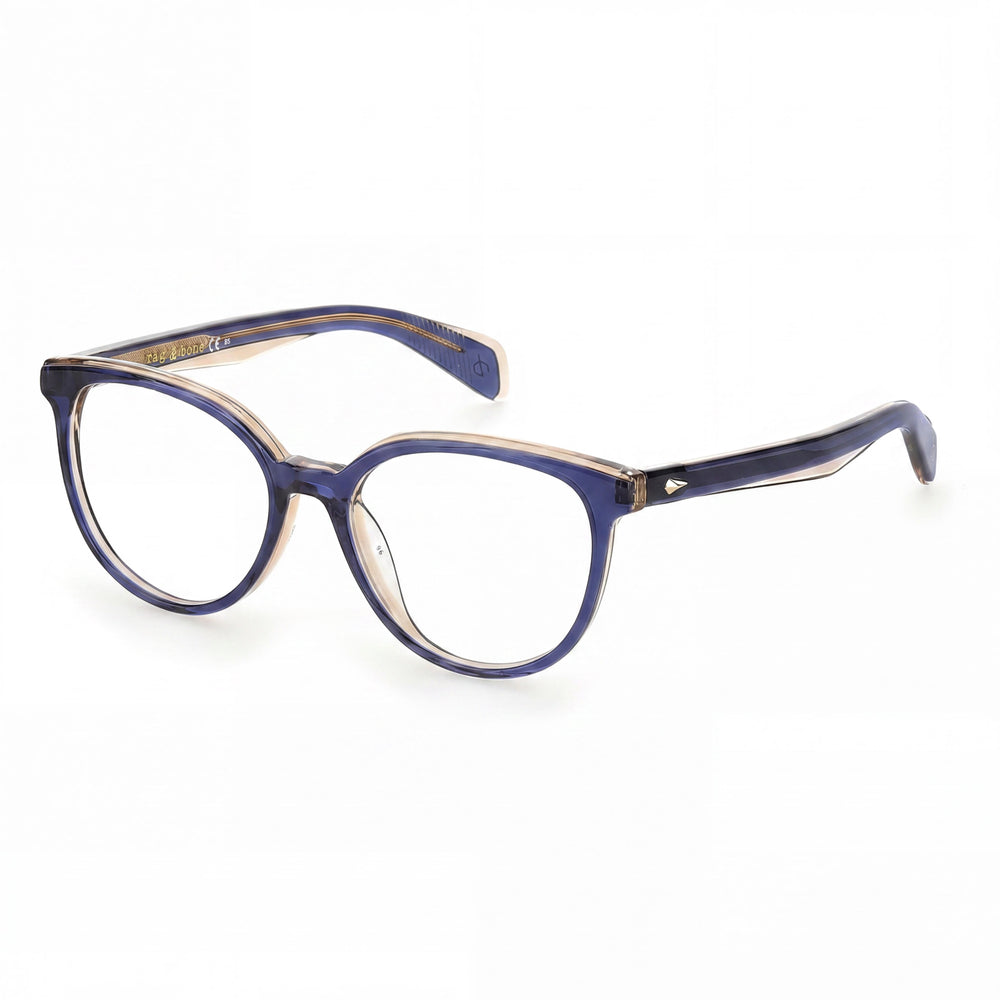 Gafas de mujer rag & bone Rnb3029 con montura de acetato negro y lentes de policarbonato transparente de 50 mm