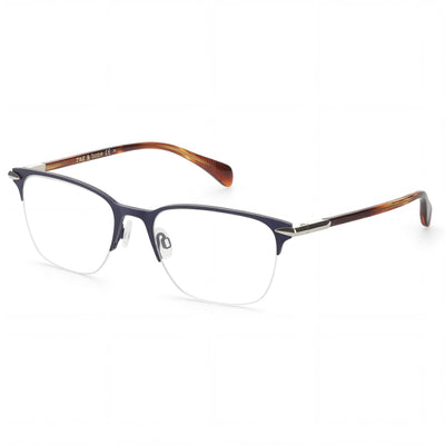 Gafas de graduado de metal rutenio oscuro mate para hombre rag & bone RNB7029, tamaño 53 mm