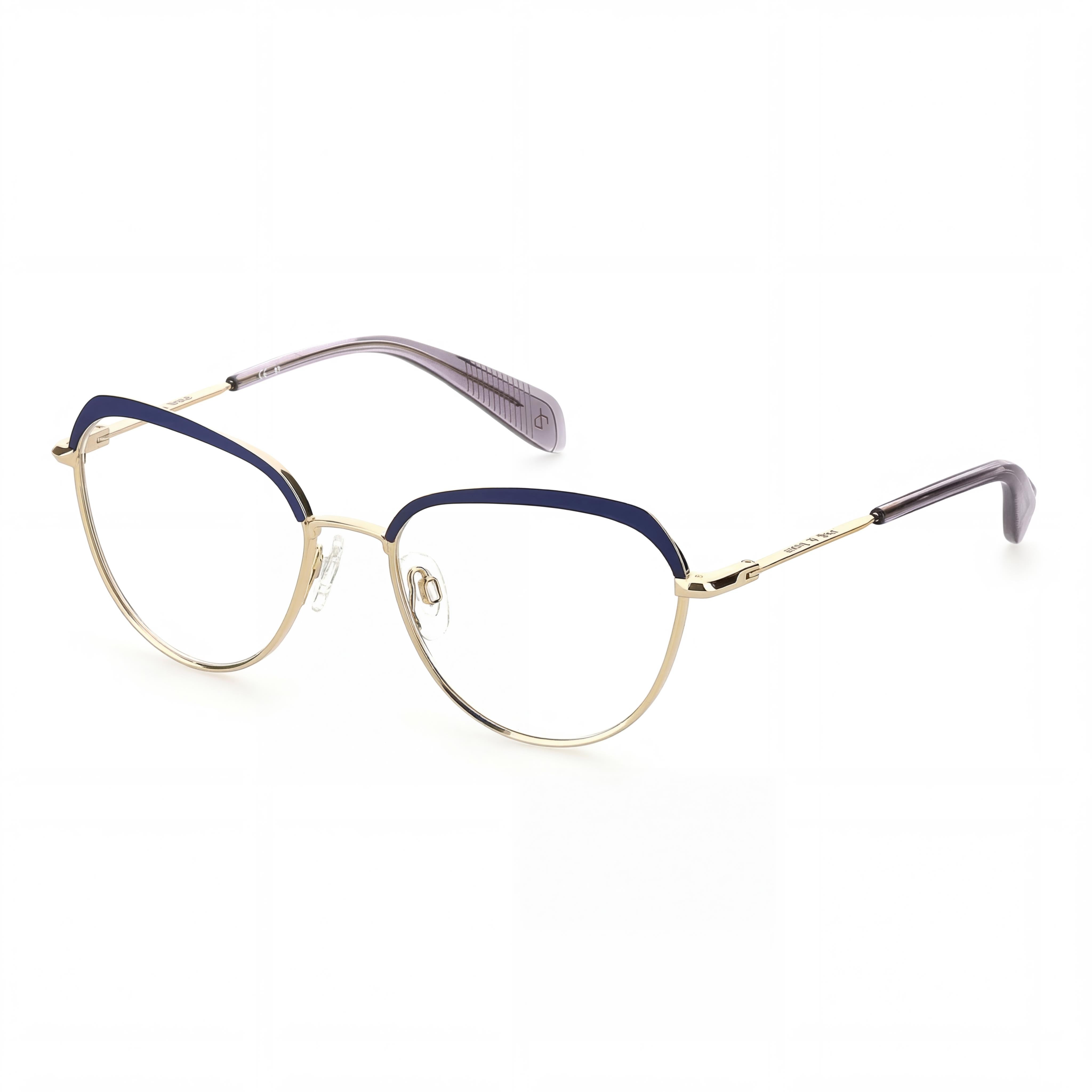 Gafas de sol para mujer rag & bone Rnb3030/G con montura de metal azul y dorado y lentes de policarbonato de 52 mm, Photo 1
