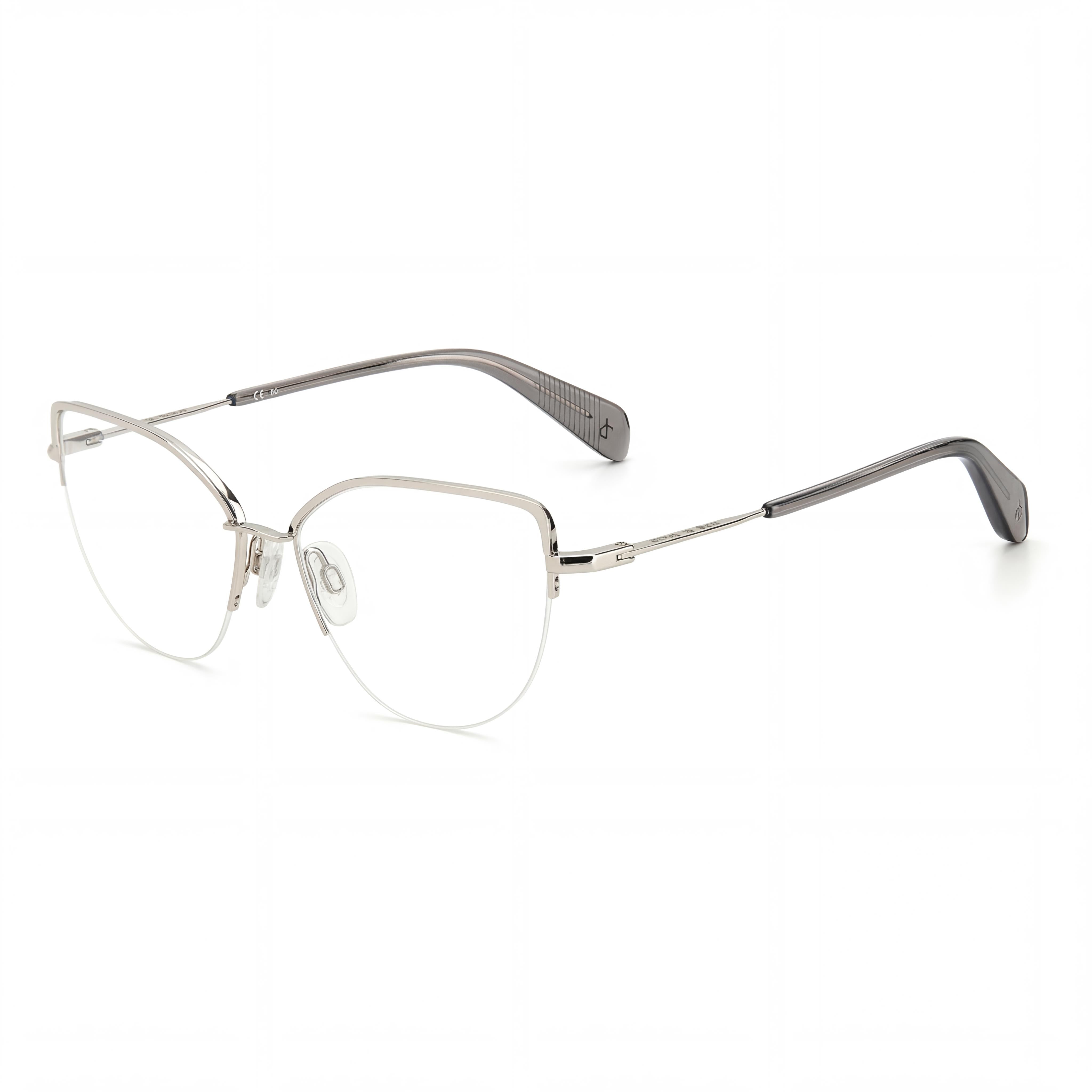 rag & bone Modern Women’s Alloy Steel Light Adaptive Non Eyeglasses, Palladium, 53-16-140, Photo 1