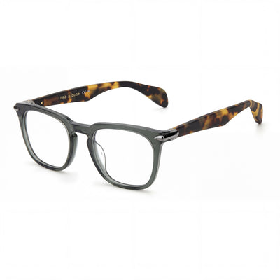 Gafas rag & bone modernas unisex con montura de acetato y lentes no graduadas fotosensibles, color habana caqui 49 mm