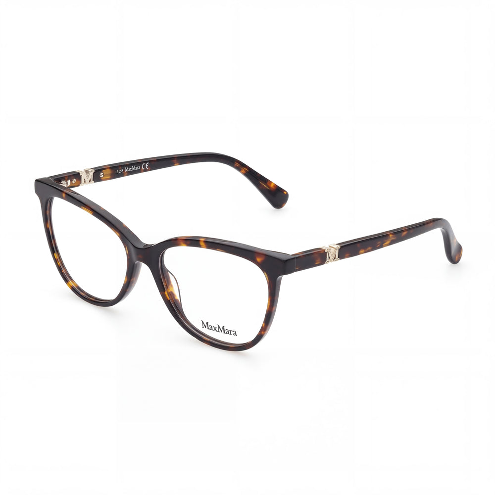 Gafas de acetato MaxMara MM5018 para mujer con montura MaxMaragram 'M' en color habana oscuro y dorado pálido, talla 53-15-140
