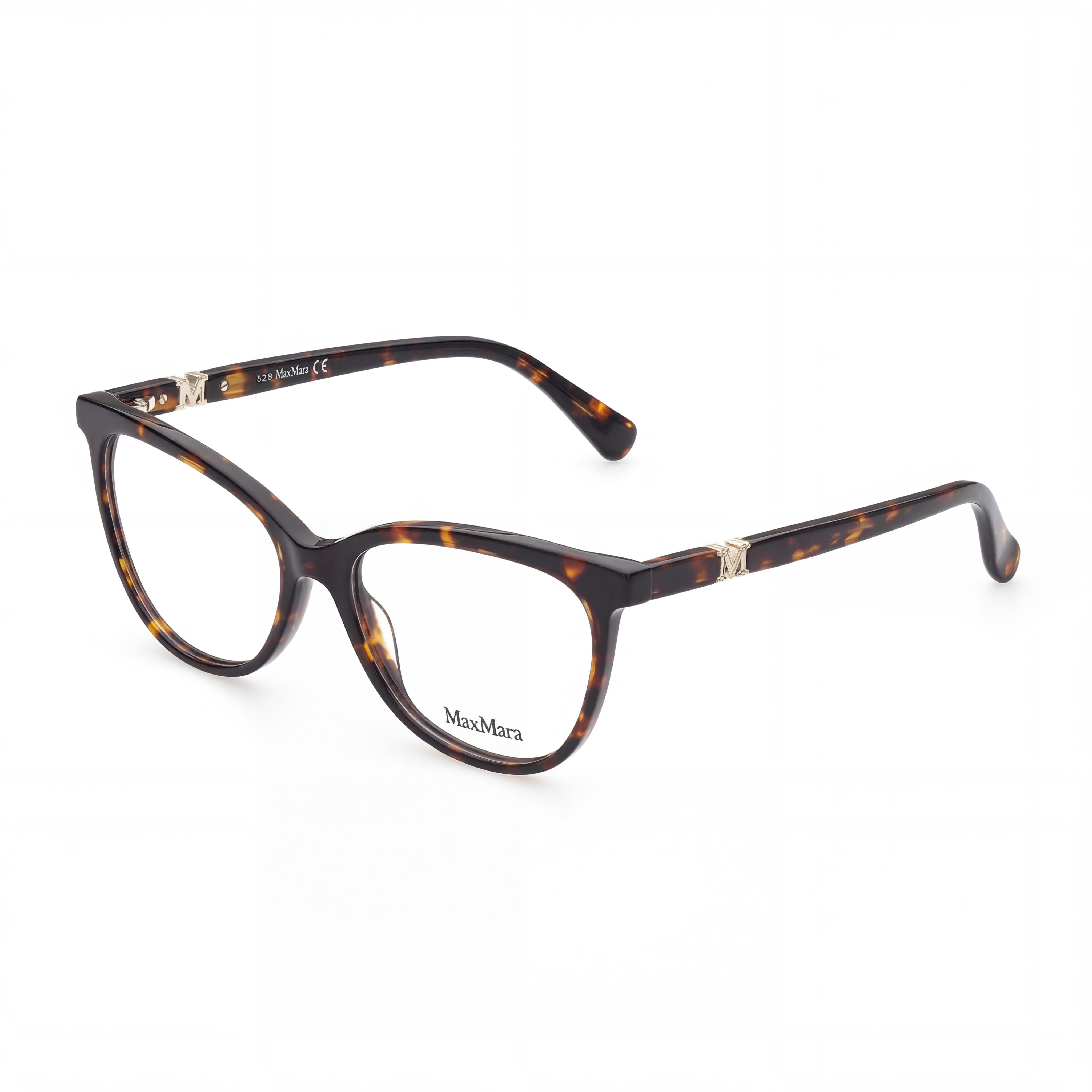Gafas de acetato MaxMara MM5018 para mujer con montura MaxMaragram 'M' en color habana oscuro y dorado pálido, talla 53-15-140, Photo 1