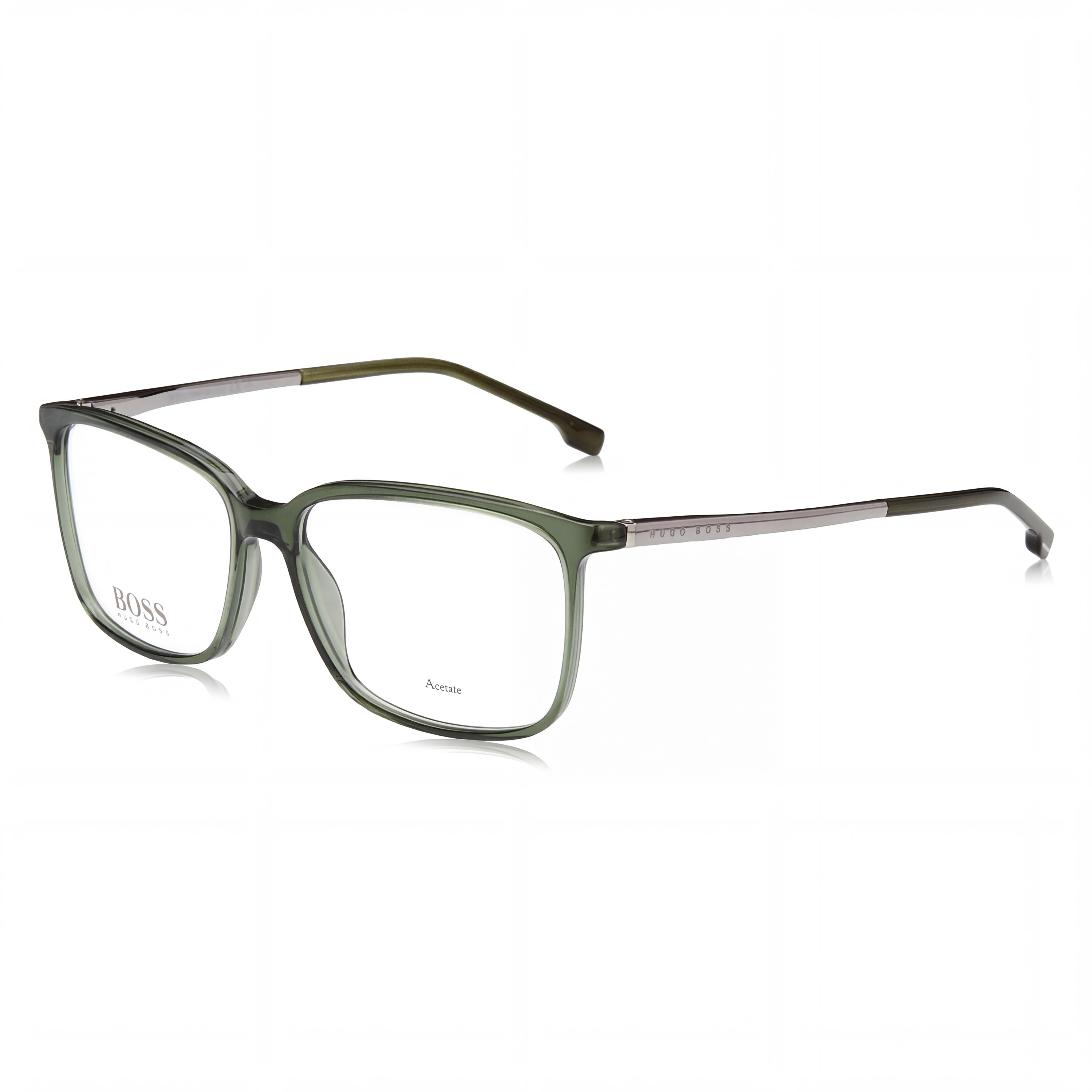 Hugo Boss 1185/It Unisex Eyeglasses featuring a Green Plastic Frame and Polycarbonate Lenses 56mm, Photo 1