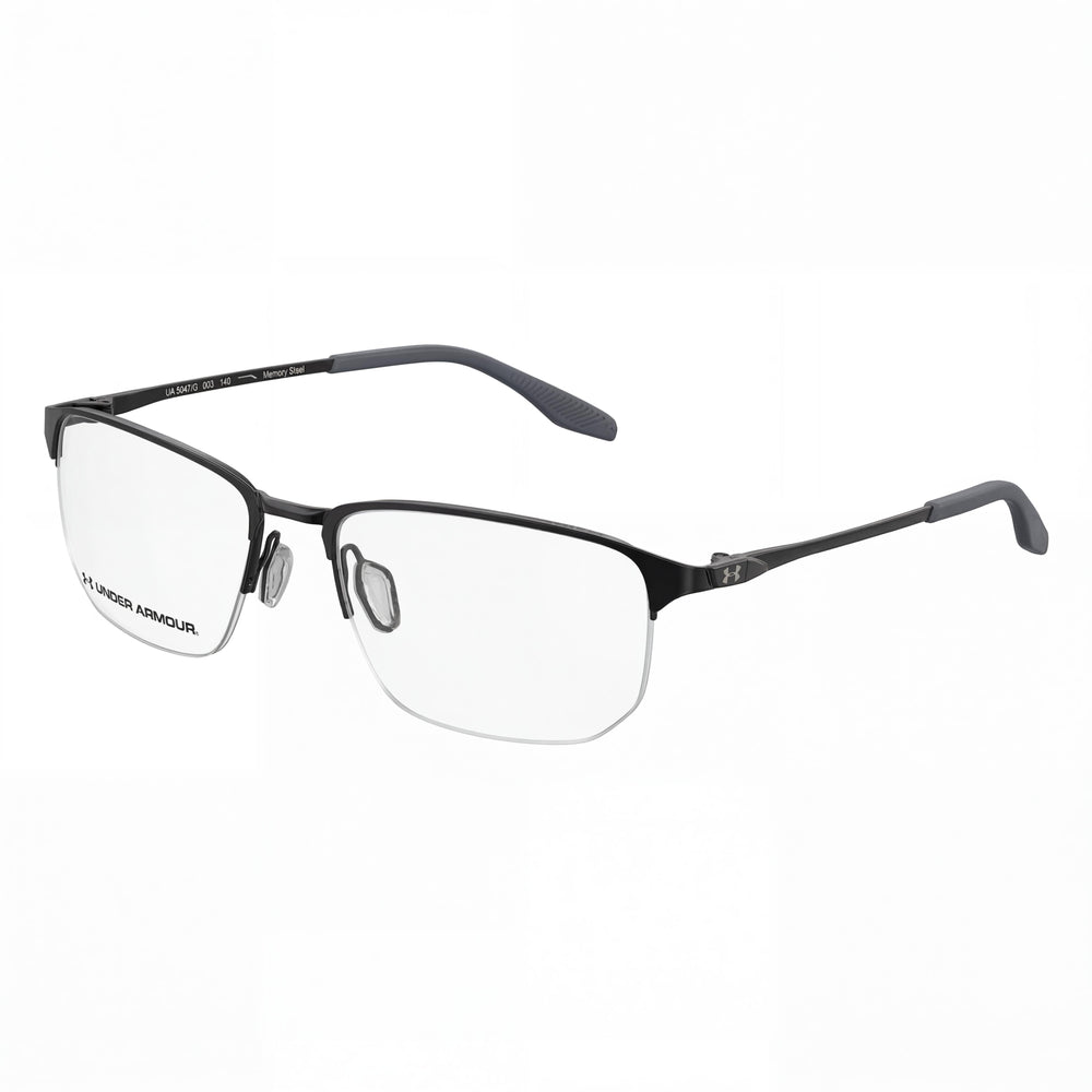 Under Armour Modern Unisex Stainless Steel Frame Polycarbonate Lens Matt Black Sunglasses 56mm