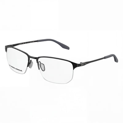 Gafas de sol unisex Under Armour Modern con montura de acero inoxidable, lente de policarbonato, color negro mate, 56 mm