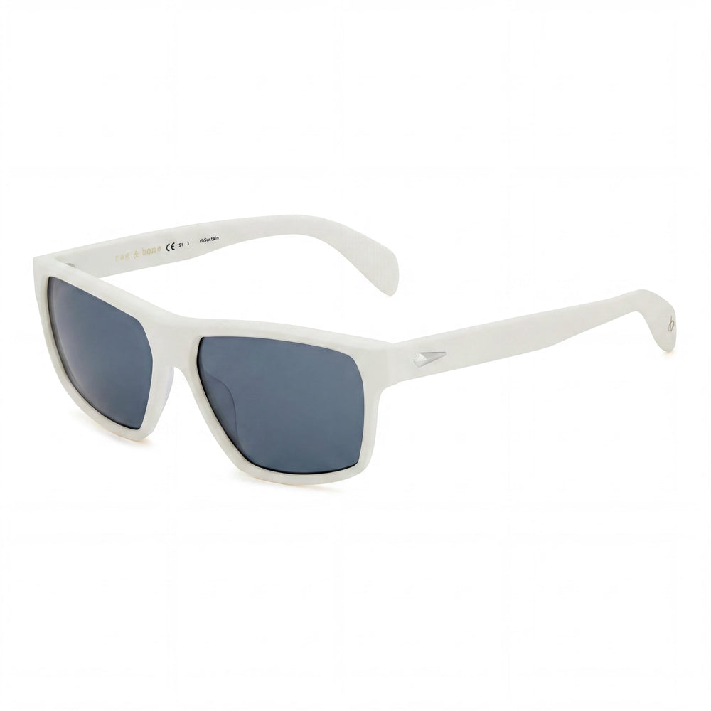 Gafas de sol Rag & Bone para hombre, estilo casual, de acetato gris y marrón mate, sin polarizar, con protección UV, 58 mm