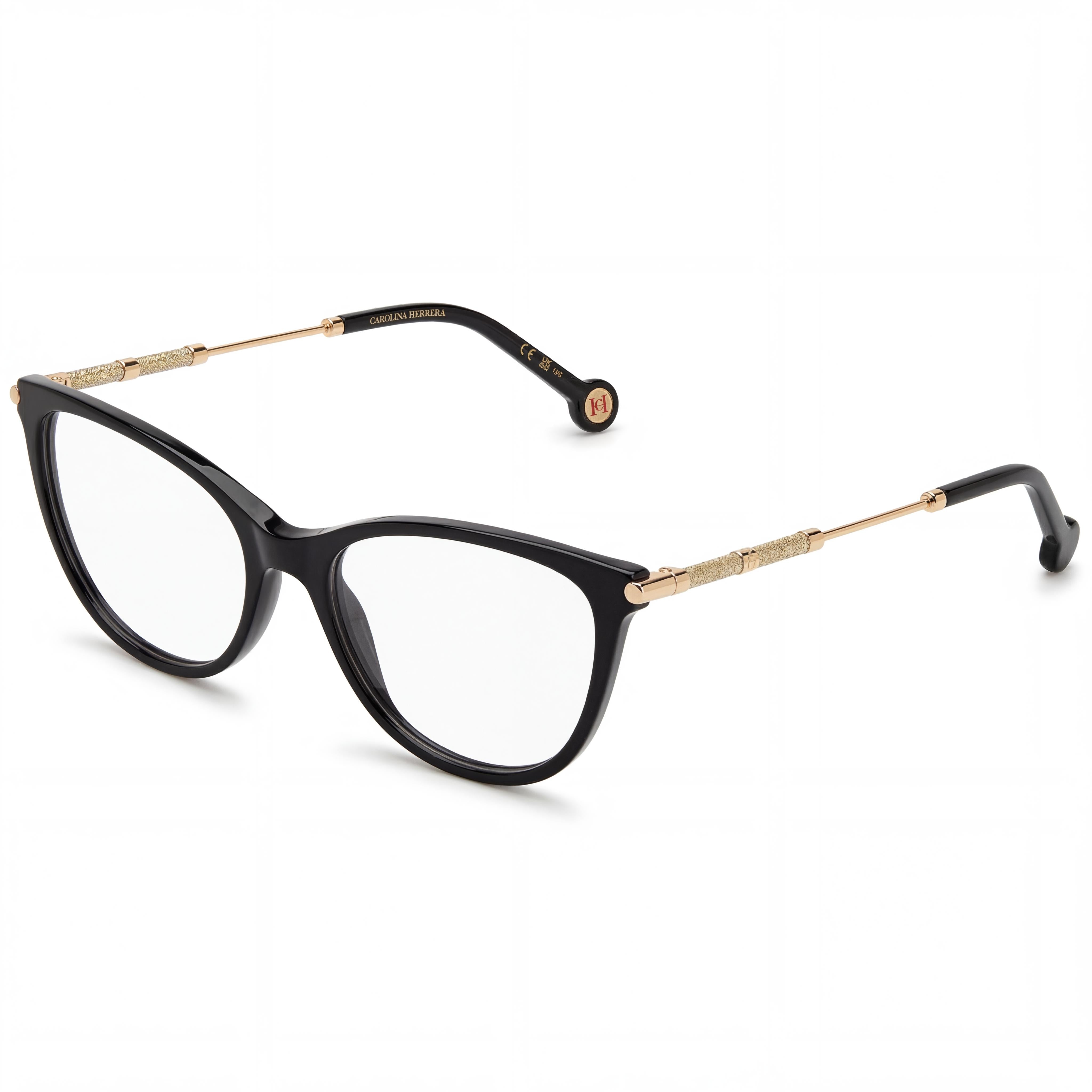 Carolina Herrera Her 0152 Gafas de Estilo Casual para Mujer, Armazón de Acetato Multicolor, Lentes Negros, 53mm, Photo 1